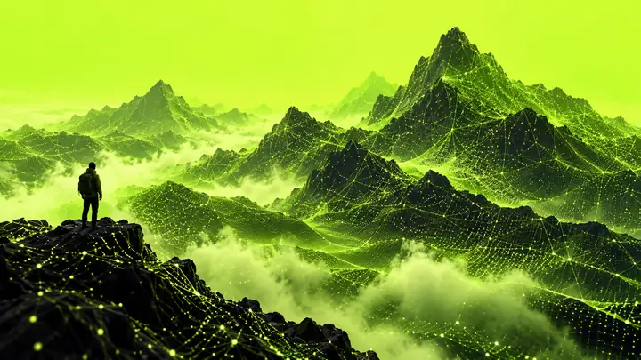 Abstract illustration of a connected landscape